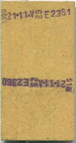 Wochenend Rückfahrkarte - Stuttgart Hbf 9 nach Friedrichshafen - Fahrkarte 2. Klasse 38,00 DM 1982