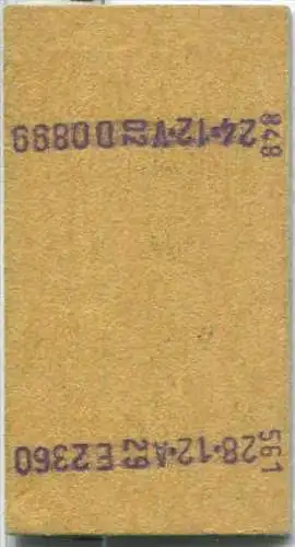 Wochenend Sonderrückfahrkarte - Stuttgart nach Friedrichshafen - Fahrkarte 2. Klasse 30,00 DM 1980