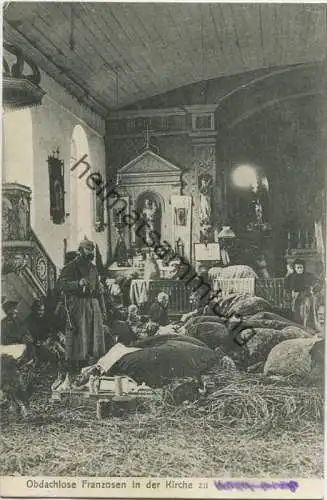 Varvinay bei Toul - Obdachlose Franzosen in der Kirche - Feldpost gel. 1916