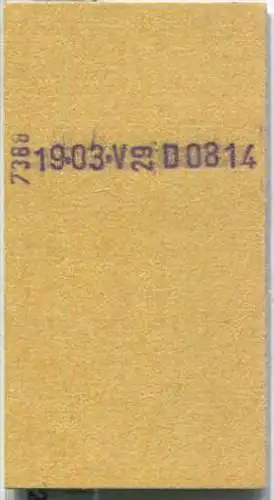 Fahrkarte Halber Preis - Stuttgart Hbf 4 nach Frankfurt - Fahrkarte 2. Klasse 16,00 DM 1981