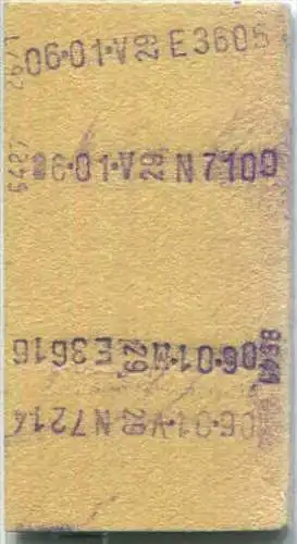 Rückfahrkarte Halber Preis - Stuttgart Hbf 4 nach Eyach - Fahrkarte 2. Klasse 10,00 DM 1980