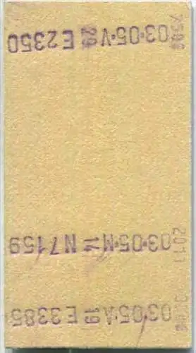Rückfahrkarte Halber Preis - Stuttgart Hbf 6 nach Darmstadt - Fahrkarte 2. Klasse 27,00 DM 1981