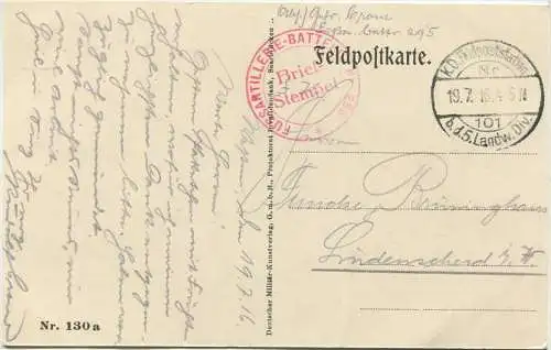 Neuville - Frankreich - Schützengraben - Deutscher Militär-Kunstverlag Saarbrücken - Feldpost gel. 1916