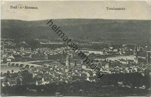 Pont-a-Mousson - Totalansicht - Verlag Willy Koehler Metz - Feldpost gel. 1916