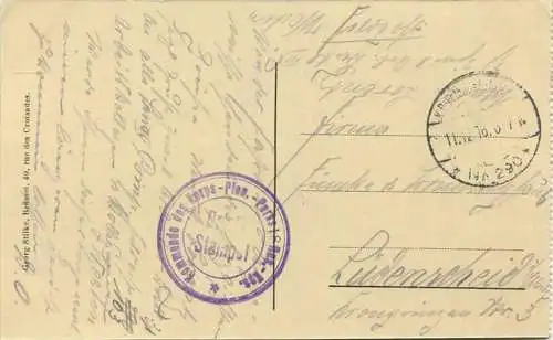 Donchery - Die Maas - Verlag Georg Stilke Brüssel - Feldpost gel. 1916