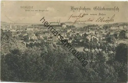Schleiz - Blick von der Bergkirche - Verlag H. Körner Schleiz gel. 1911