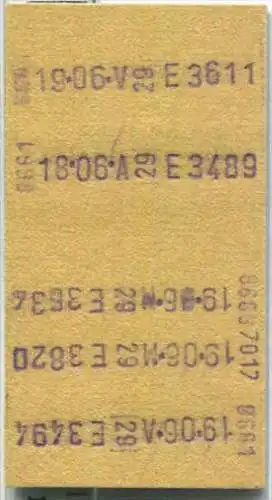Rückfahrkarte Halber Preis - Stuttgart Hbf 4 nach Albstadt-Ebingen - Fahrkarte 2. Klasse 23,00 DM 1983