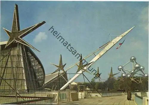 Bruxelles EXPO 1958 - La Passerelle avec le Pavillon de la France - Die Laufbrücke und der französische Pavillon