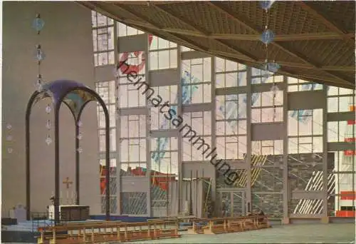 Bruxelles EXPO 1958 - Pavillon du Saint-Siège - der Heiligen Stuhl - Inneres der Kirche