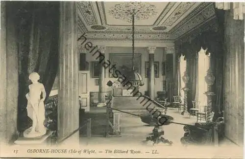 Isle of Wight - Osborne-House - Billiard Room ca. 1905