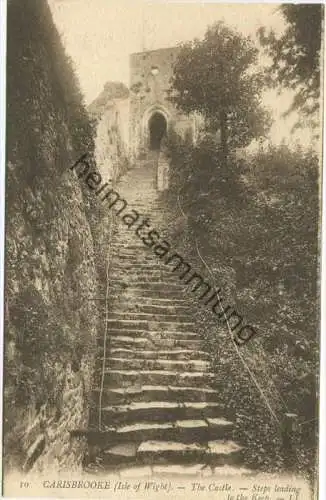 Isle of Wight - Carisbrooke - The Castle - Steps leading 1906
