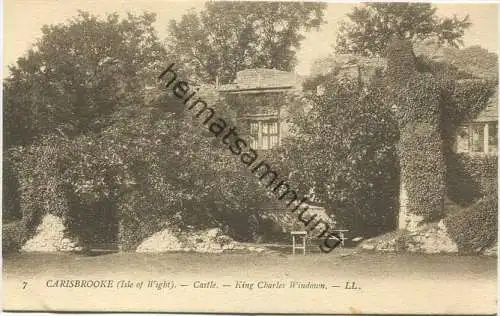 Isle of Wight - Carisbrooke - Castle - King Charles Windown 1906