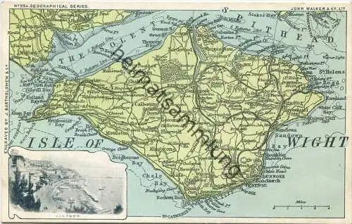 Isle of Wight - Map card ca. 1905