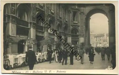 Milano - Galeria Vittorio Emanuele - Interno - Fotografia - Foto-AK - Ediz. A. Traldi Milano