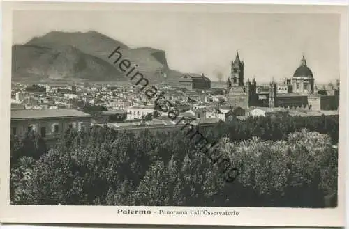 Palermo - Panorama dall' Osservatorio - Fotografia - Foto-AK - Ediz. G. B. P.