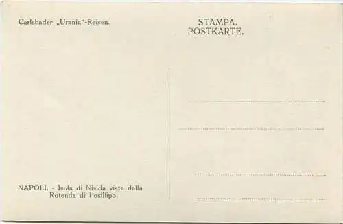 Napoli - Isola di Nisida vista dalla Rotenda di Posillipo - Fotografia - Foto-AK Carlsbader Urania-Reisen