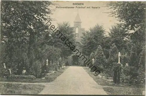 Bremen - Woltmershausen - Woltmershauser Friedhof mit Kapelle - Verlag Hinrich Ahrens Bremen