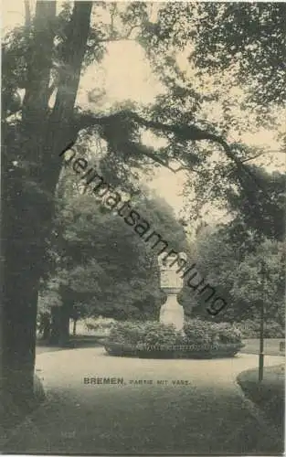 Bremen - Wallanlagen - Partie mit Vase Carl Steinhäuser - Verlag Zedler & Vogel Darmstadt 1907