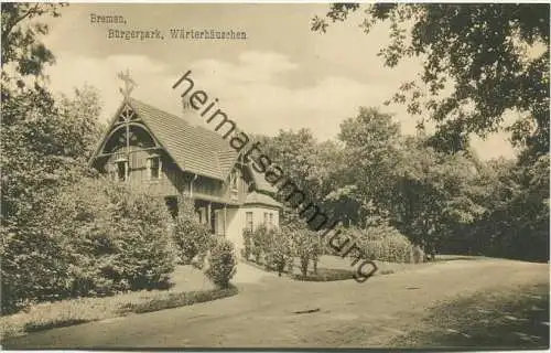 Bremen - Bürgerpark - Wärterhäuschen - Verlag Zedler & Vogel Darmstadt 1907