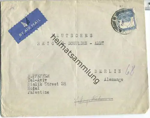 Palestine - Luftpost - gelaufen 1937 nach Berlin