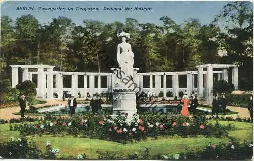 Berlin - Rosengarten im Tiergarten - Denkmal der Kaiserin