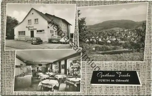 Fürth - Gasthaus Traube Siegfriedstr. 3 - Besitzer F. Rettig - Foto-AK - Verlag Oehlenschläger Rimbach - Rückseite besch