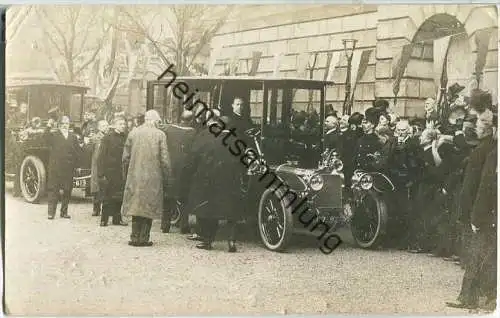 Stafford - Begrüßung des Königs durch den Bürgermeister am 23. November 1907 - Foto-Ansichtskarte