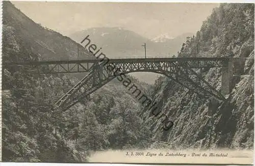 Ligne du Loetschberg - Pont du Bietschtal - Edition Jullien freres Geneve