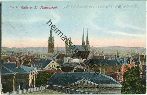 Halle a. S. - Totalansicht - Verlag Conrad Hirte Halle a. S.