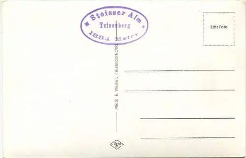 Stoißer Alm - Foto-AK - Verlag Photo E. Weiser Teisendorf