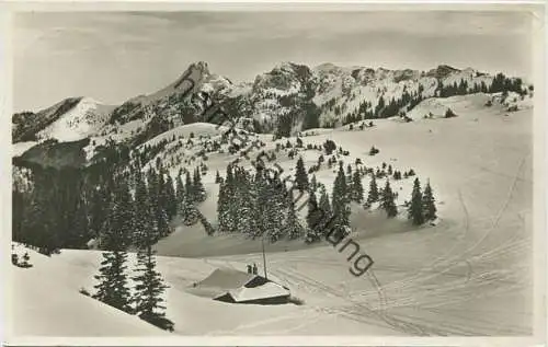 Riesenhütte - Blick gegen die Kampenwand - Foto-AK - Verlag Alpenland München gel. 1931