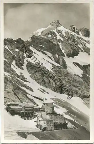 Zugspitzbahn - Hotel Schneefernerhaus - Foto-AK - Verlag Bayer. Zugspitzbahn AG Garmisch gel. 1937