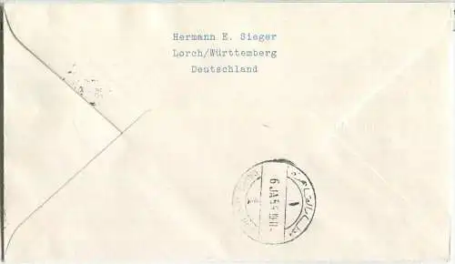 Luftpost Deutsche Lufthansa - Erstflug Frankfurt (Main) - Kairo am  5.Januar 1959