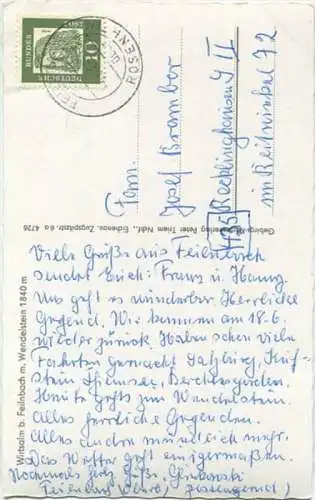 Wirtsalm bei Feilnbach - Foto-AK - Verlag Peter Triem Eichenau gel. 1962