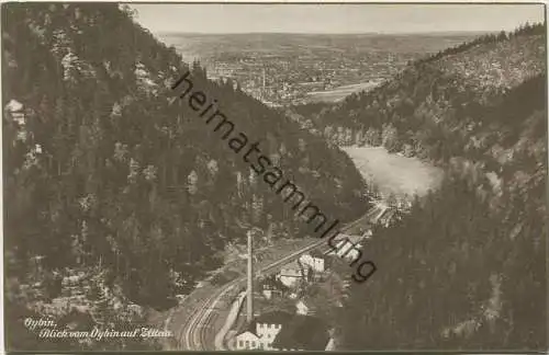 Oybin - Blick vom Oybin auf Zittau - Foto-AK - Verlag Trinks & Co. Leipzig 20er Jahre