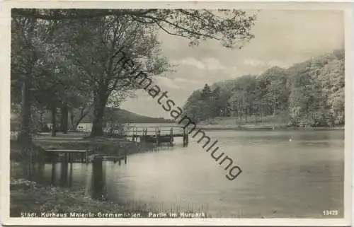 Malente Gremsmühlen - Partie im Kurpark - Foto-AK - Verlag H. Rubin & Co. Dresden gel. 1930