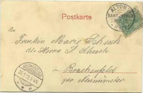 Hamburg-Bahrenfeld - An der Alster bei der Gurlittstrasse - Verlag Worzedialeck Hamburg gel. 1902