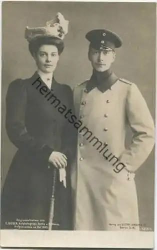 Preussen - Kronprinz Wilhelm und Kronprinzessin Cecilie - Phot. E. Bieber Berlin 1905 - Verlag Gustav Liersch