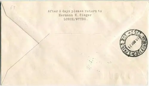 Luftpost Deutsche Lufthansa - Wiederaufnahme des Flugverkehrs Frankfurt (Main) - Sao Paulo am 15. August 1956