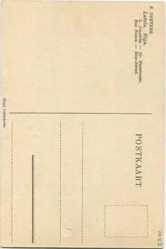 Riga - Grosse Neustrasse - Künstlerkarte E. Deeters 40er Jahre