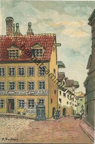 Riga - Altstadt - Künstlerkarte E. Deeters 40er Jahre