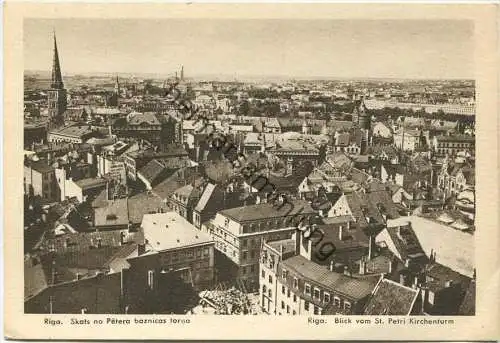 Riga - Skats no Petera baznicas torna - Blick vom St. Petri Kirchturm 40er Jahre