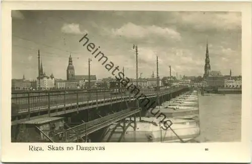 Riga - Skats no Daugavas  - Foto-AK 40er Jahre