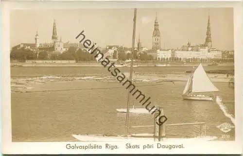 Riga - Skats pari Daugavai - Foto-AK 40er Jahre