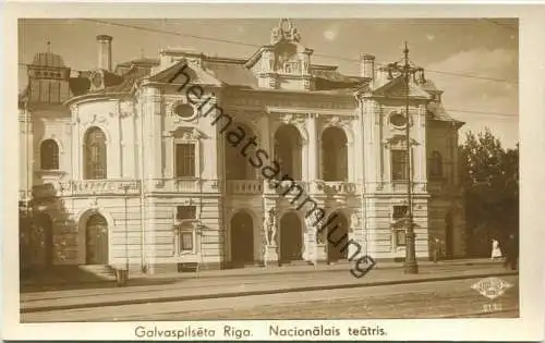 Riga - Nacionalais teatris - Foto-AK 40er Jahre