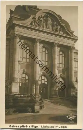 Riga - Makslas muzejs - Foto-AK 40er Jahre