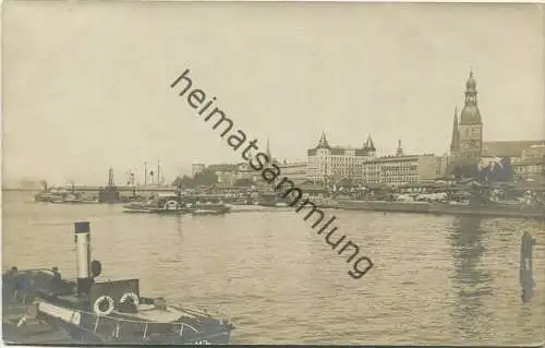 Riga - Hafen - Foto-AK 1911