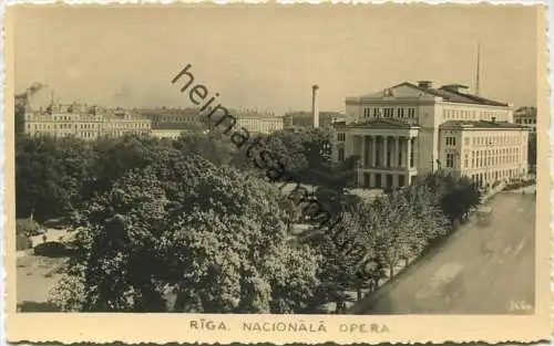 Riga - Nacionala Opera - Foto-AK 40er Jahre