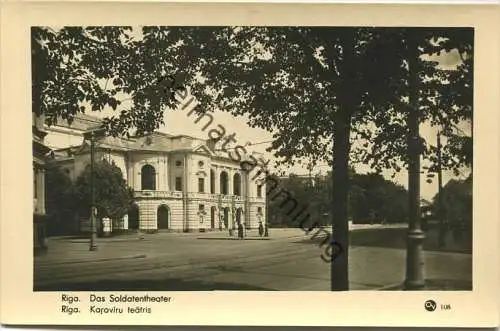 Riga - Das Soldatentheater - Karaviru teatris - Foto-AK 40er Jahre