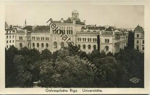 Riga - Universitate - Universität - Foto-AK 40er Jahre